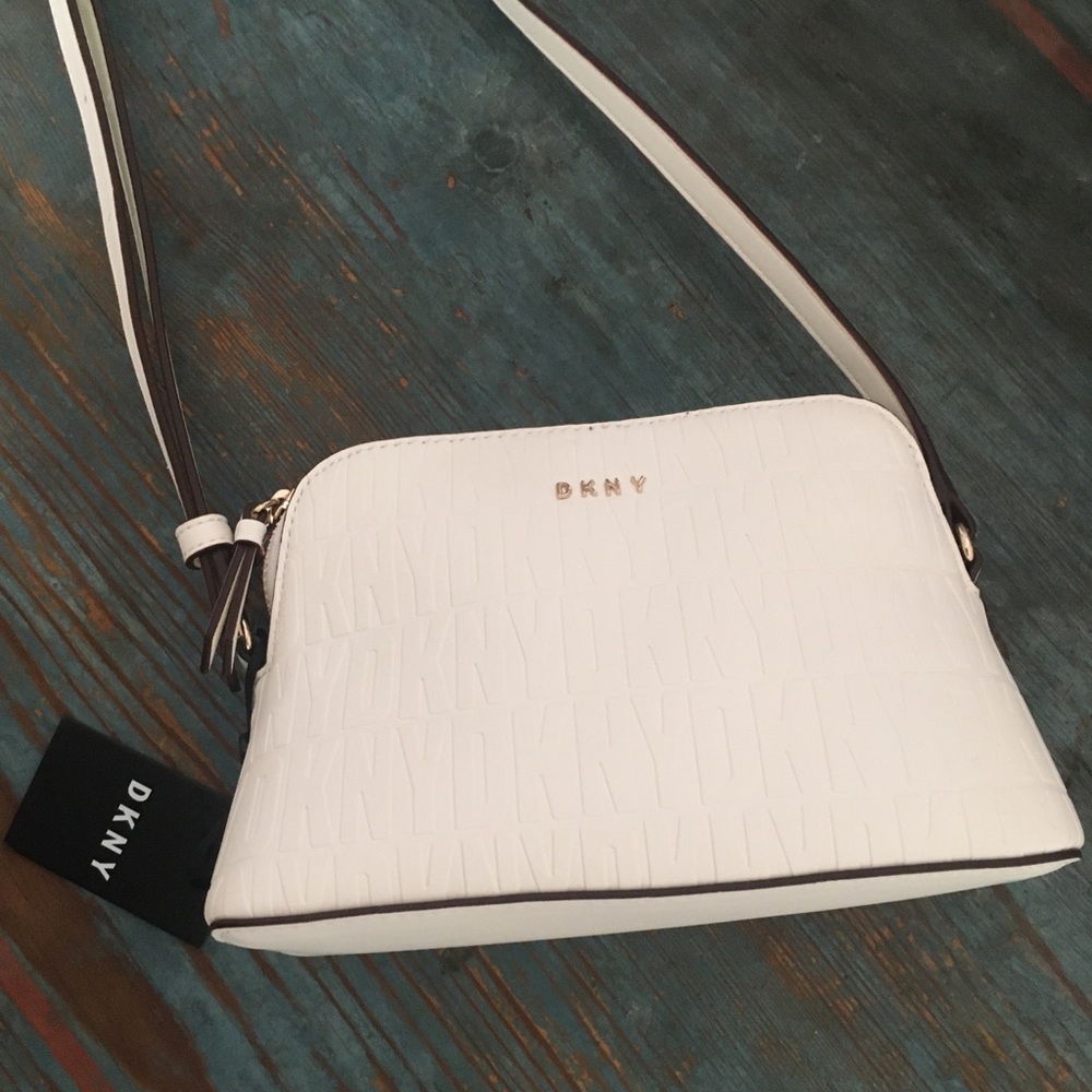 DKNY White Leather Crossbody Bag NWT